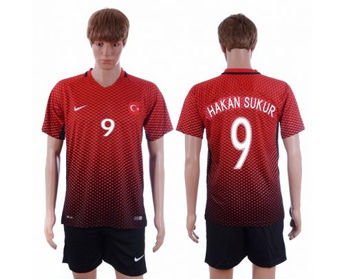 Turkey #9 Hakan Sukur Home Soccer Country Jersey - Click Image to Close